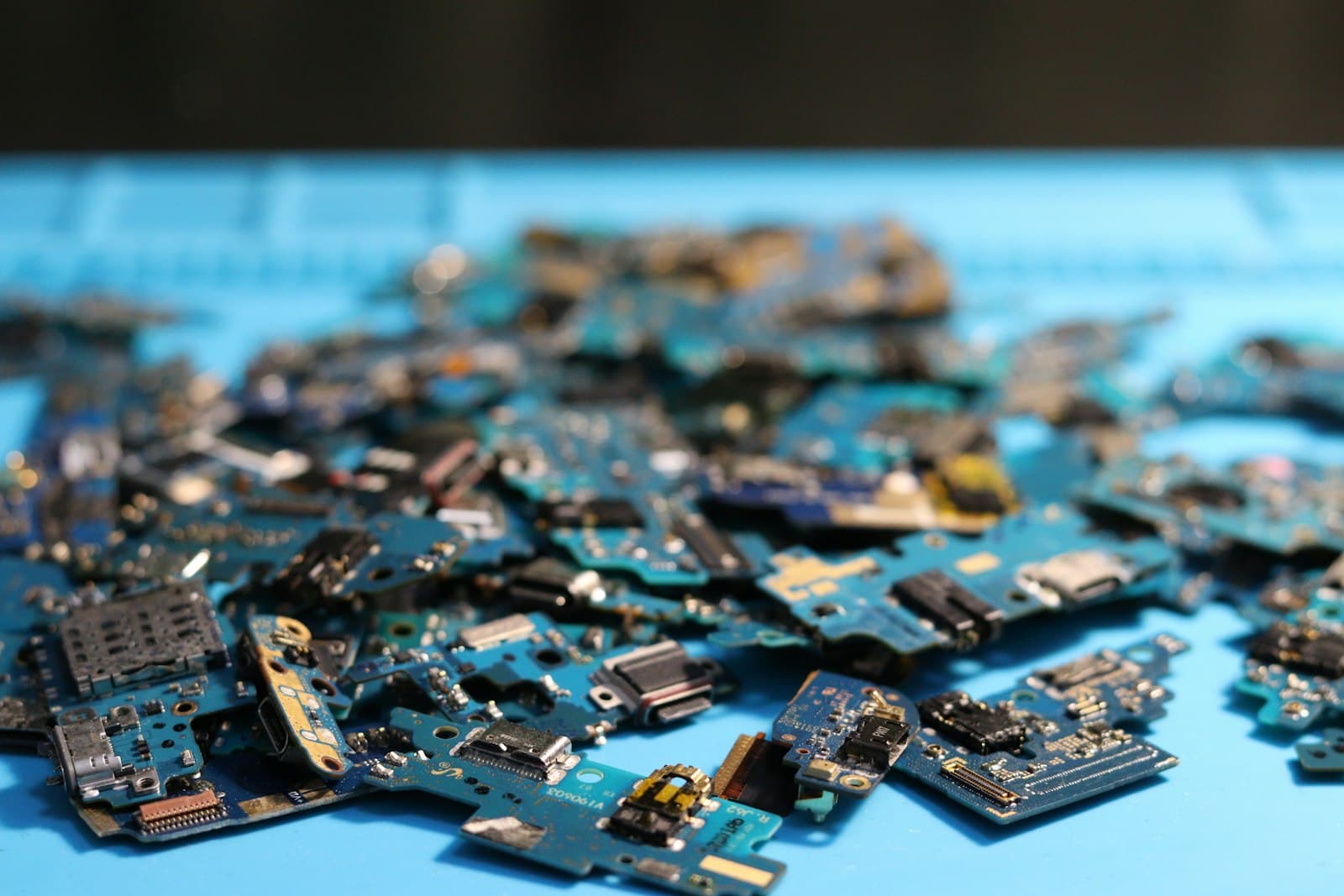 Electronic circuit boards and components ready for materials recovery
